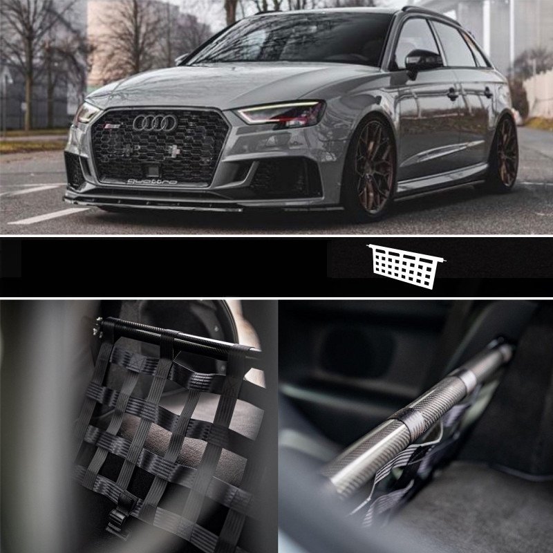 Clubsport Set - Strebe mit Netz für Audi A3 / S3 / RS3 8V Hatchback